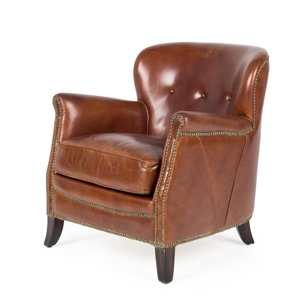 Fauteuil En Cuir De Style Vintage Pour Restaurants Ou Bars