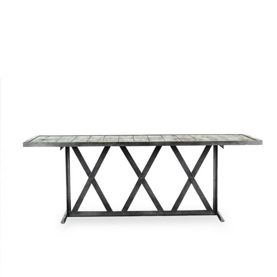 Iron commercial table.