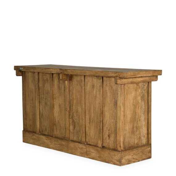 Shop wooden counter.