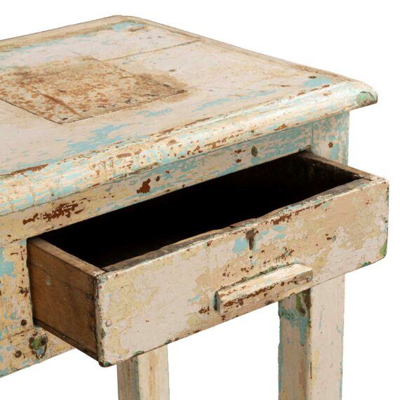 Console blanche et bois FS.