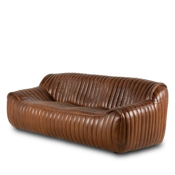 Leather sofa.