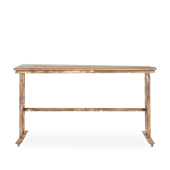 Mesa antigua hierro y madera.