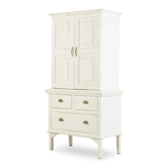 Antique white cabinet.