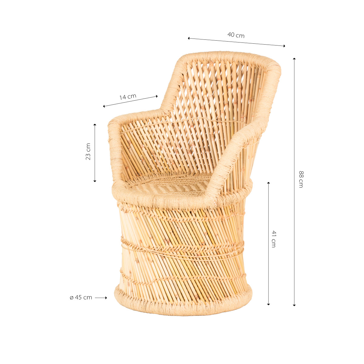 Bamboo chair Ainara.