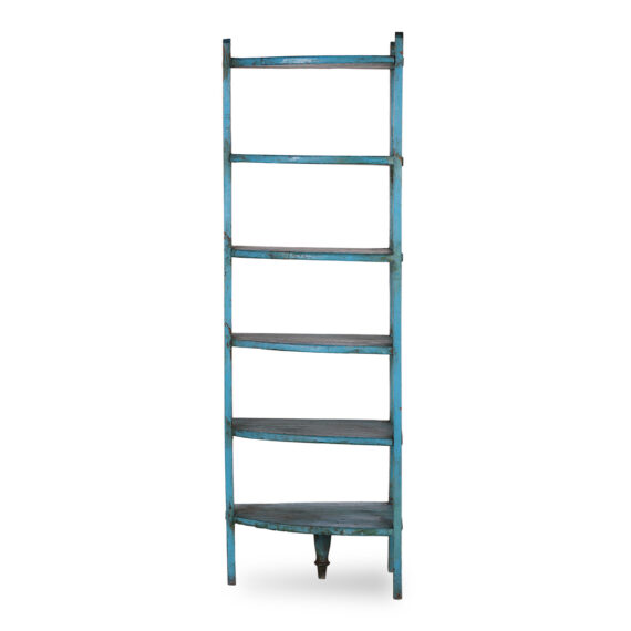 Corner shelving unit.