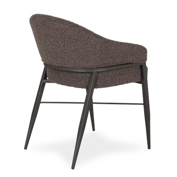 Boucle fabric chair.