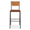 High stool with back.