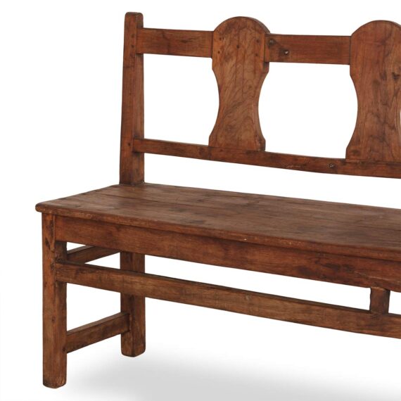 Antique bench in turned wood Francisco Segarra.