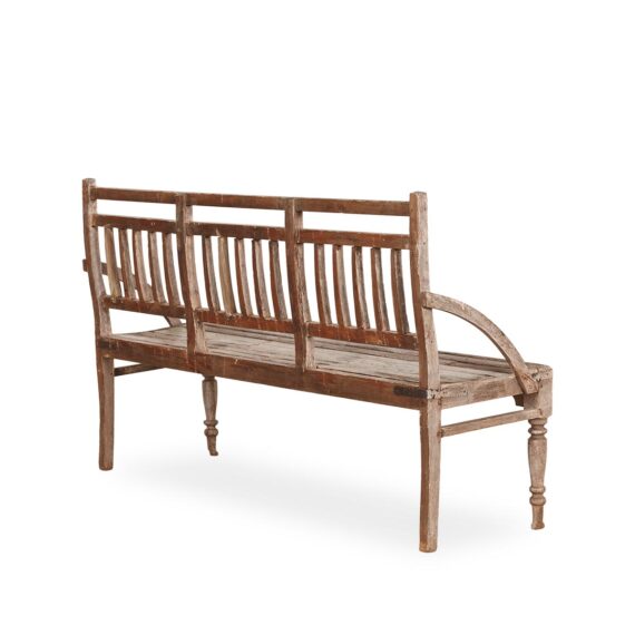 Antique rustic wooden benches.