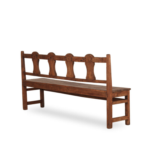 Banc en vieux bois tourné FS.