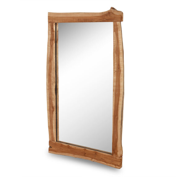 Decorative wood mirror.