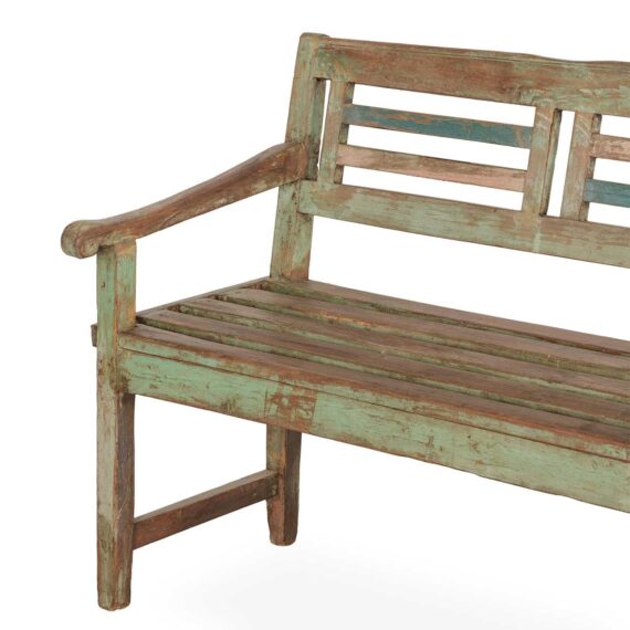 Green antique bench Francisco Segarra.