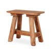 Rustic wood stool.