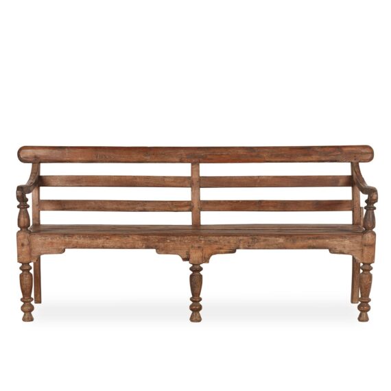 Second hand antique wooden benches.