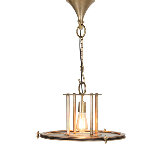 Gold pendant lamps.