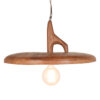 Suspension luminaire en bois.