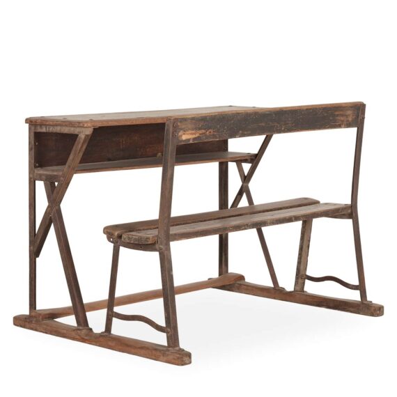 Antique wood desk.