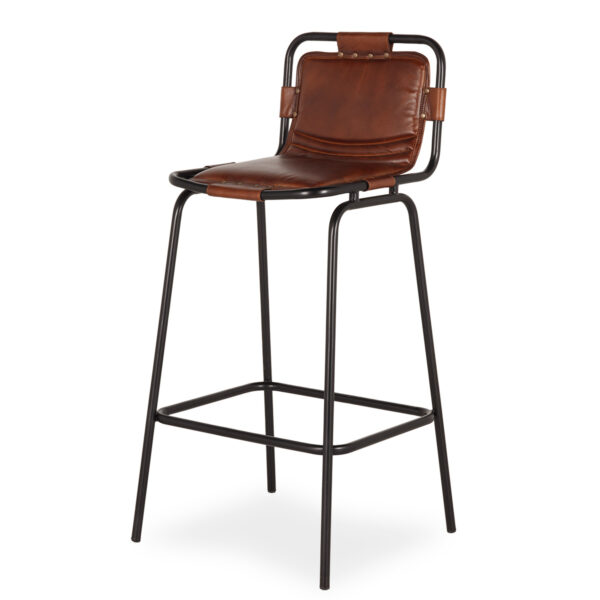 Leather bar stools.